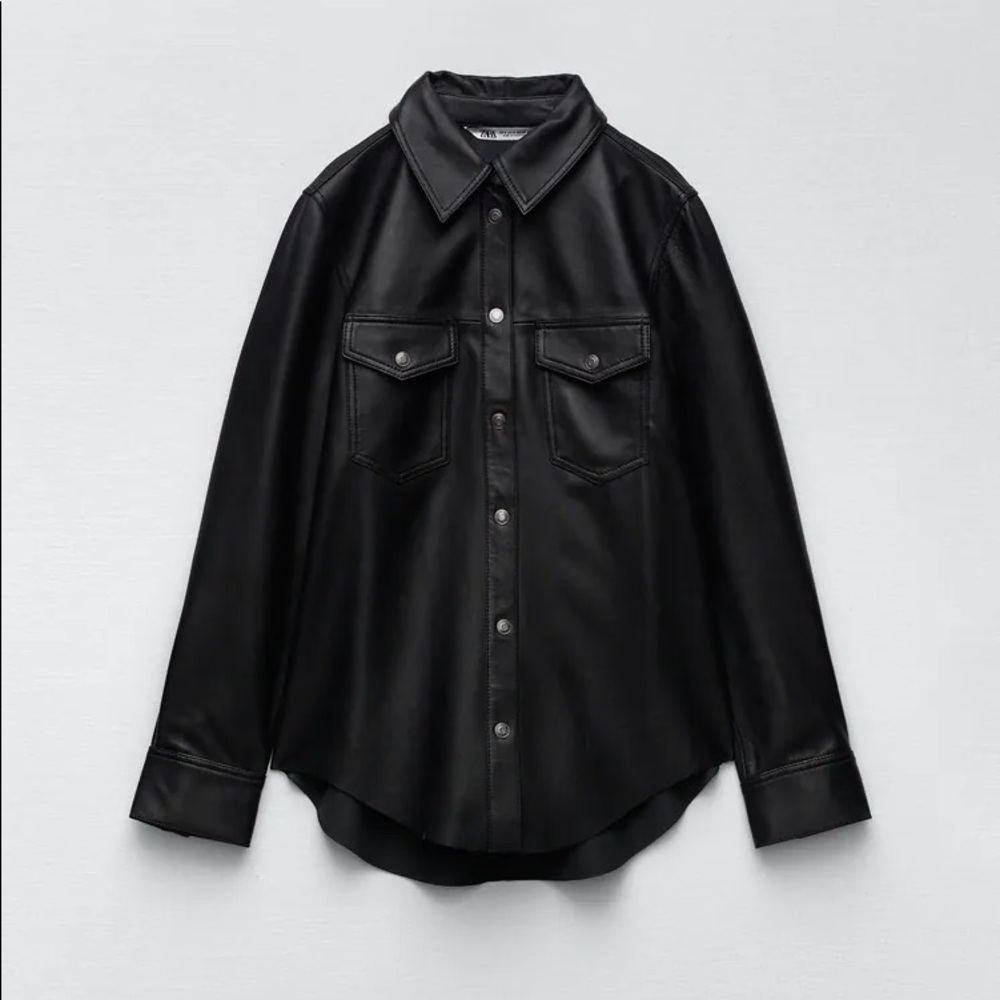 🖤 ZARA Faux Leather Shacket 🖤
